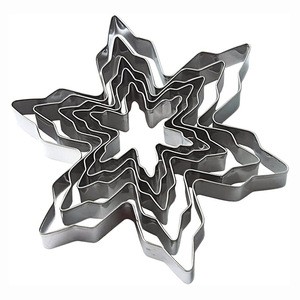 Christmas Snowflake Candy Food Molds 5PCS mold Shaped Cookie Cutter Set