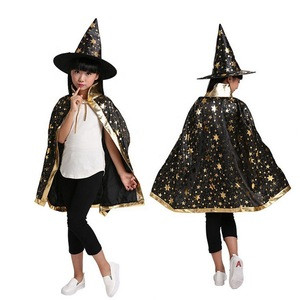 Cloak + Hat Children Kids Halloween Cloak Witch Dress Fancy Dress Cosplay Party Carnival Costume