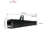 CNC stainless steel pipe throat for exhaust universal muffler aluminized motorcycle muffler exhaust