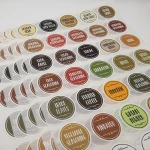 Color Printed Self Adhesive Paper Round Packing Labels Custom Stickers