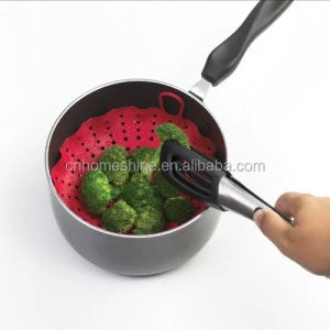 colorful silicone food steamer for pot