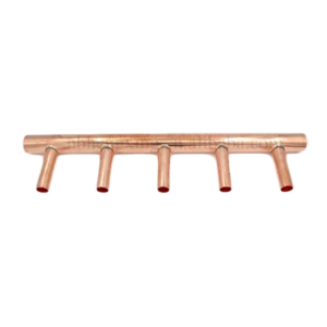 copper manifold for floor heating system