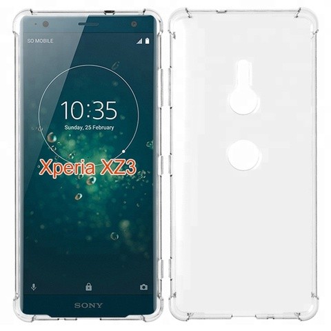 corner protective shockproof tpu case for Sony Xperia XZ3 soft back cover