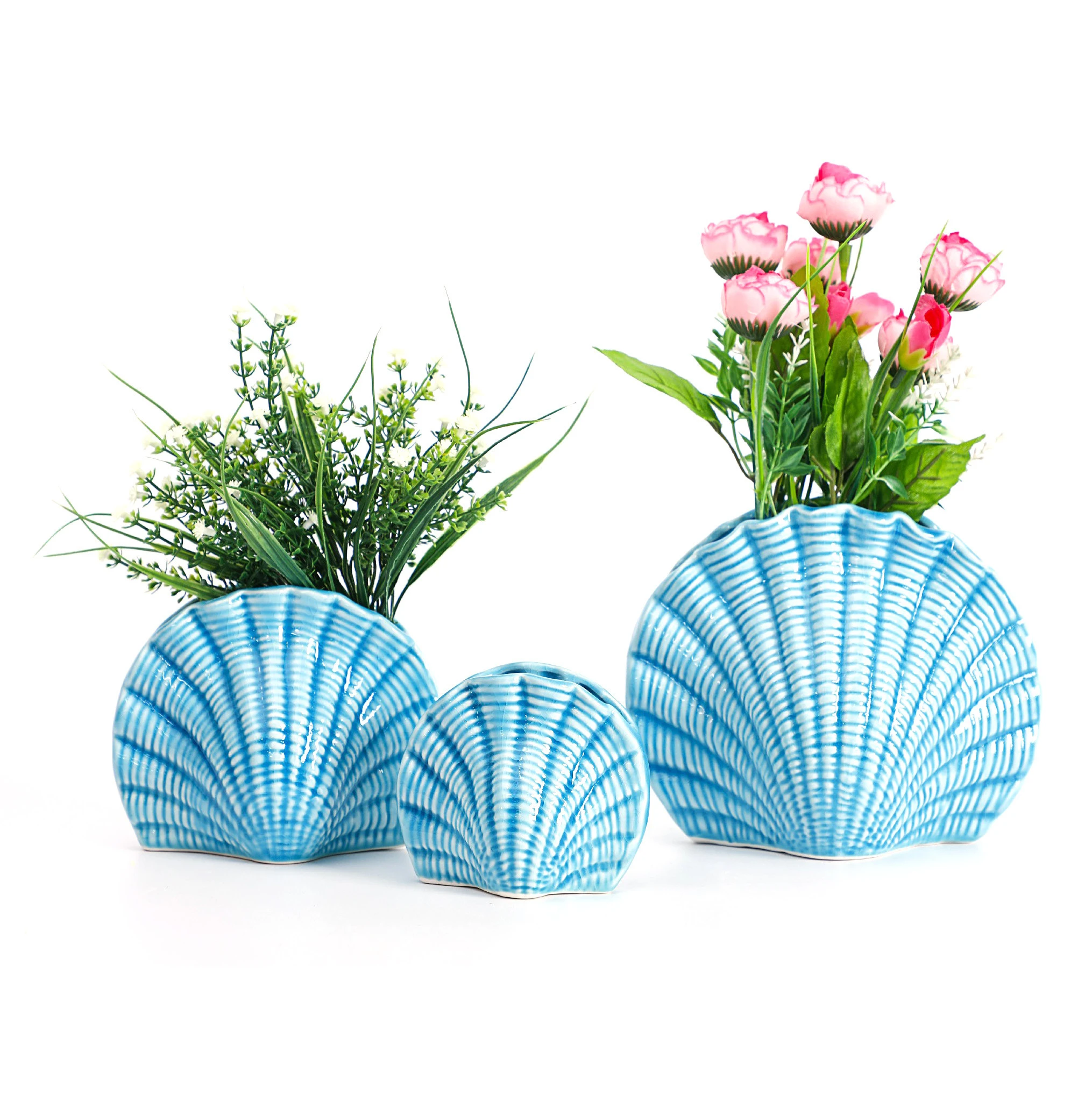 Creative Ceramic Flower Vase, Elegant Decorative Flower Vase for Home Decor Living Room, Office,Table and Wedding,Centerpieces