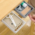 Creative desk hidden box drawer storage box paste-type storage box under the desk desktop organizer plastic drawer storage