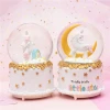 Creative fantasy Moon Unicorn Lovers crystal ball Home furnishing Valentines Day gift Music box