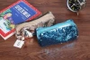 Creative School Students Reversible Sequin Pencil Organizer Case Zipper Pouch Bag