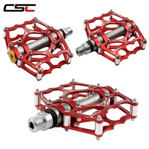 CSC Alloy Aluminum MTB Road Mountain BMX Bike Pedals 9/16 inch Road Bicycle Pedals Sealed Bearing Flat Platform Pedals Non-slip