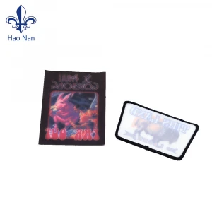 Custom Design Clothing Accessories Fabric Printed Patch Technics Logo Color Silk Tags Bags Shoes Woven Clothing Label