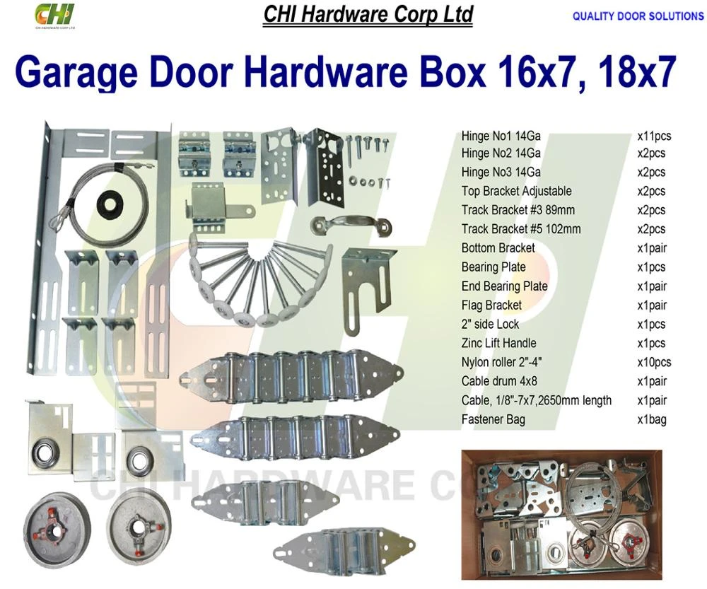 Custom Garage Accesories Commercial Stainless Steel Sectional Vertical Glass 16x7,18x7 Sectional Garage Door Hardware