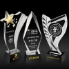 Custom Good Quality K9 Crystal award Trophy with etched logo