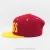 Import Custom High Quality Two-Tone Snapback Cap Maroon and Yellow Cotton Wool Fabric 3D Raised Embroidery Flat Bill Baseball Caps from China