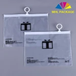 Custom LOGO Clear zip lock plastic underwear zipper swimming clothes packaging bag