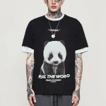 Custom men graphic t shirts new animal design t shirt high quality digital printed t-shirt