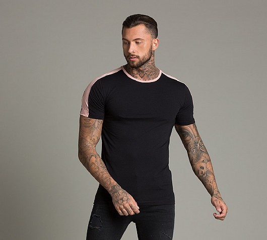 Custom Men&#39;s Blank Athletic Apparel Sport Fit Curved Hem T Shirt