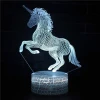 Custom nightlight led night light lamp for kids gifts bedroom 3d illusion usb acrylic unicorn night light for children
