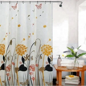 Custom printed PEVA shower curtain for bathroom luxury shower curtain