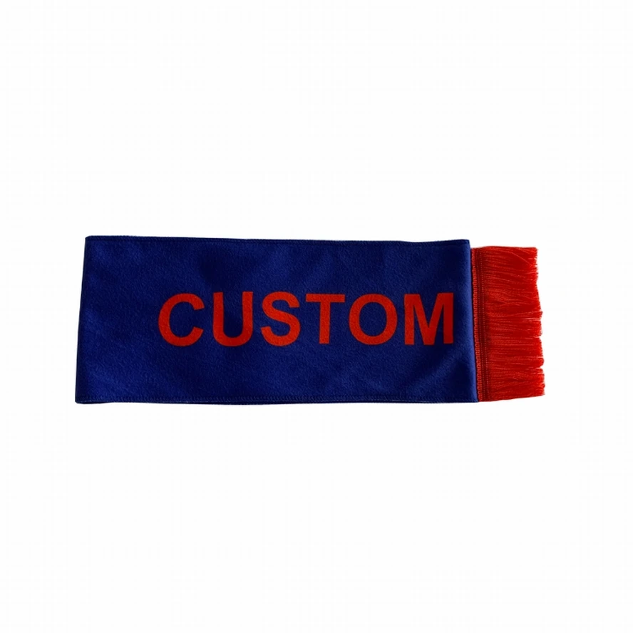 Custom Printing Your Design Scarves 100% Polyester/Knitted Polyester/Satin/Fleece Football Scarf Custom