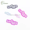 Custom school uniform labels clothing patches with embossed logo pvc rubber material
