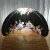 Import Customized trade show advertising portable tension fabric semi-circle backdrop display from China
