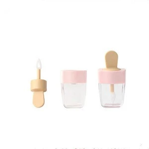 Cute 3ml plastic PP ice cream shaped empty lipstick tube / lipgloss packaging container / bottle tube for cosmetics