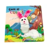 Cute Finger Puppet Book Activity Board Book with Embroidered Animal Dolls, Fancy Pop-up Book
