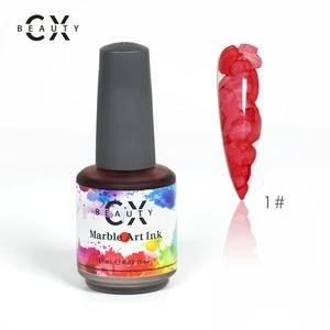 CX beauty Watercolor Marble Liquid Ink Nail Design Private Label Nail Art Paint