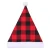 Import D2391 Christmas Decoration Adult Santa Claus Hat Xmas Party Cosplay Costume Grid Pattern Santa Hat Plaid Christmas Hats from China