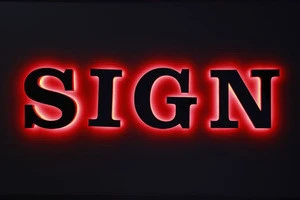 Dazzled red light color stainless steel build up lettering LED channel letters light letters electronic led sign for store shop