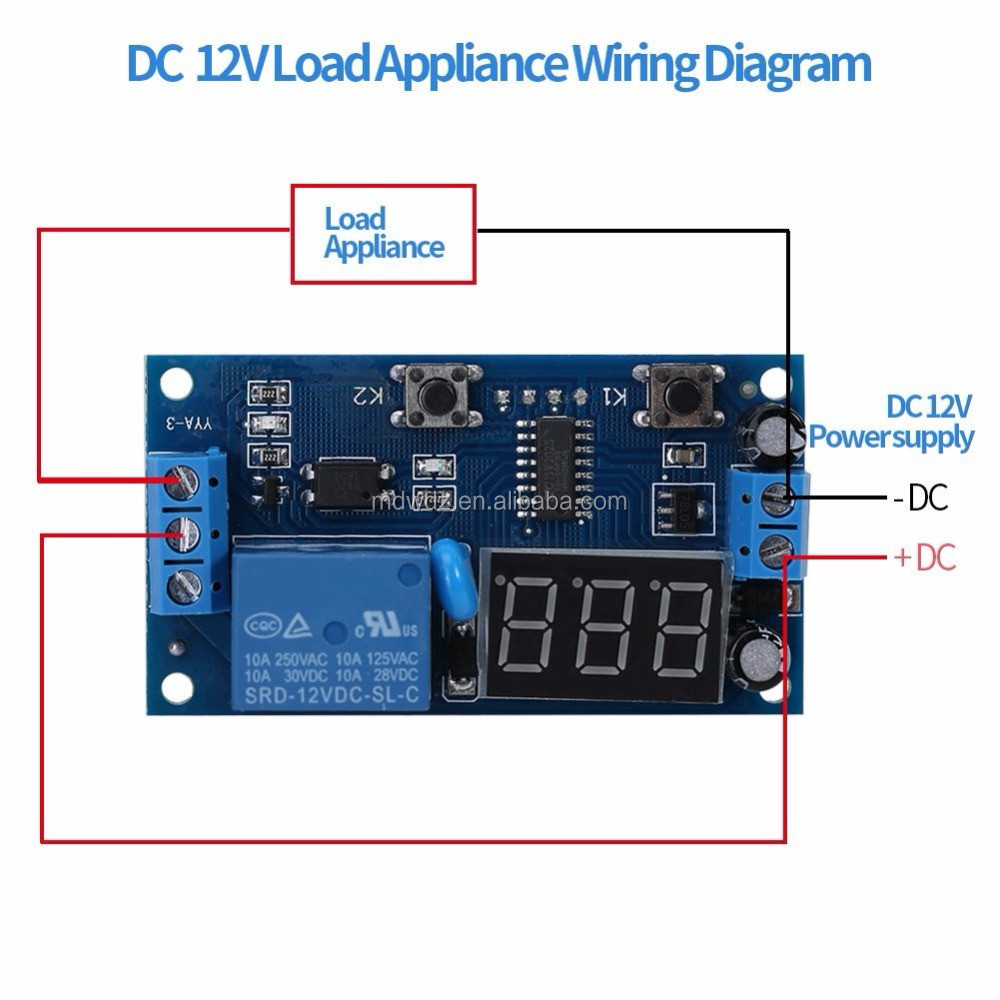 Buy Dc 12v Infinite Cycle Delay Timing Timer Relay On Off Switch Loop ...