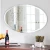 Import Decorative Hotel Led Decor Antique Gym Metal Safety Frameless Round Bathroom Light Bath Mirror Wall from China