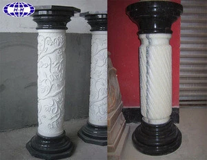 decorative indoor marble stone home decoration pillar