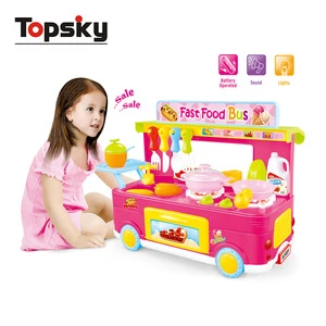 Delicate small plastic toys kitchen play set pretend play kitchen toys for girls