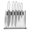 Deluxe jumping dolphin stainless steel kitchen knife set block