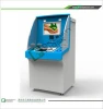 desktop financial service kiosk with fingerprint scanner dual screens financial equipment