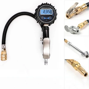 digital air pressure gauge tire inflator with gauge with chuck for truck tyre