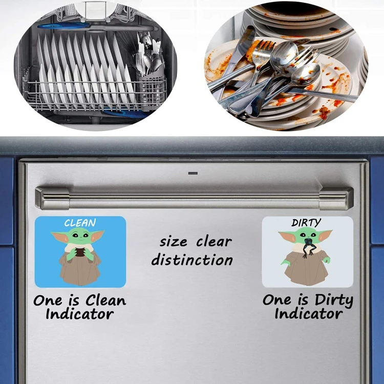 Dishwasher Magnet Clean Dirty Sign Double Sided Kitchen Dish Washer Fridge Magnet