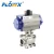 Import DN50 DN65 DN80 2inch 3inch Stainless steel Pneumatic actuated 3pieces threaded ball valve from China