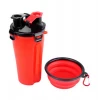 Dog Water Bottle Pet Food Container 2-in-1 with Silicone Collapsible Travel  Bowls Outdoor Portable Dog Feeder Drinking Cup