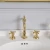 Import Double handle 3 tap holes bathroom wash Basin Brass Faucet mixer from China