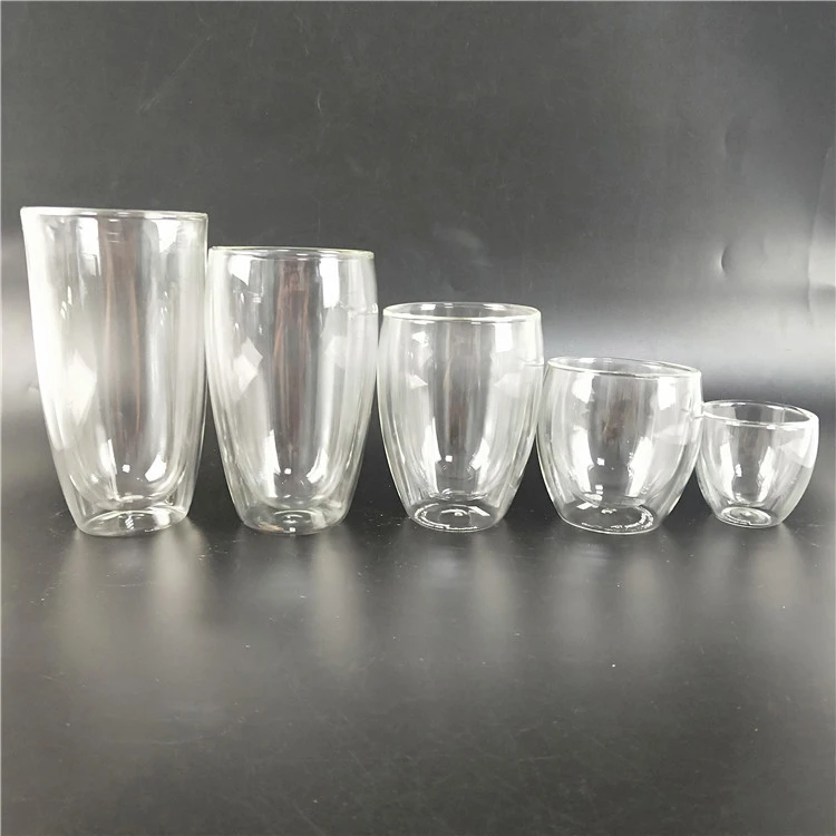 double wall glass cup water cup coffee mug drinking cup
