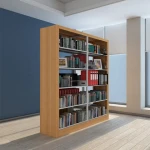 Durable Office Furniture Home Use Fashion Wood Modern Nordic Narrow Metal-Library-Bookshelves Bookshelf Organizer