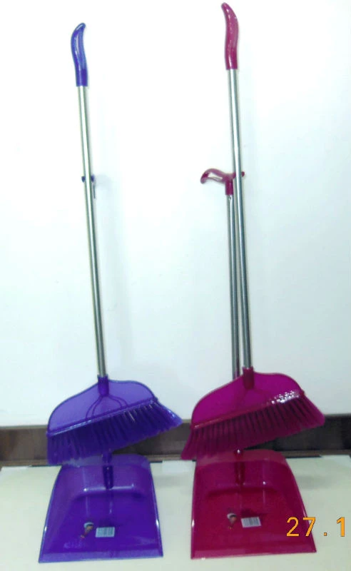 dustpan sets(broom+dustpan) soft broom head and stainless steel handle
