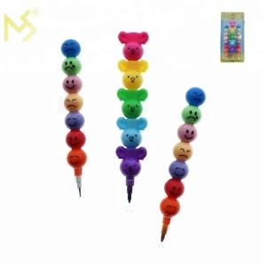 Easter gift egg shaped graffiti pen multi color drawing wax crayon for kids