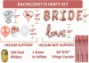 Easternhope Bridal Shower BRIDE Love Foil Ring Balloon Curtain, Rose Gold Bachelorette Party Decorations Wedding Supplies