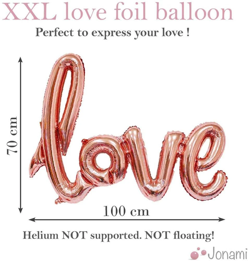 EasternHope Rose Gold Balloons Set Latex Balloons for Romantic Deco Wedding Decorations