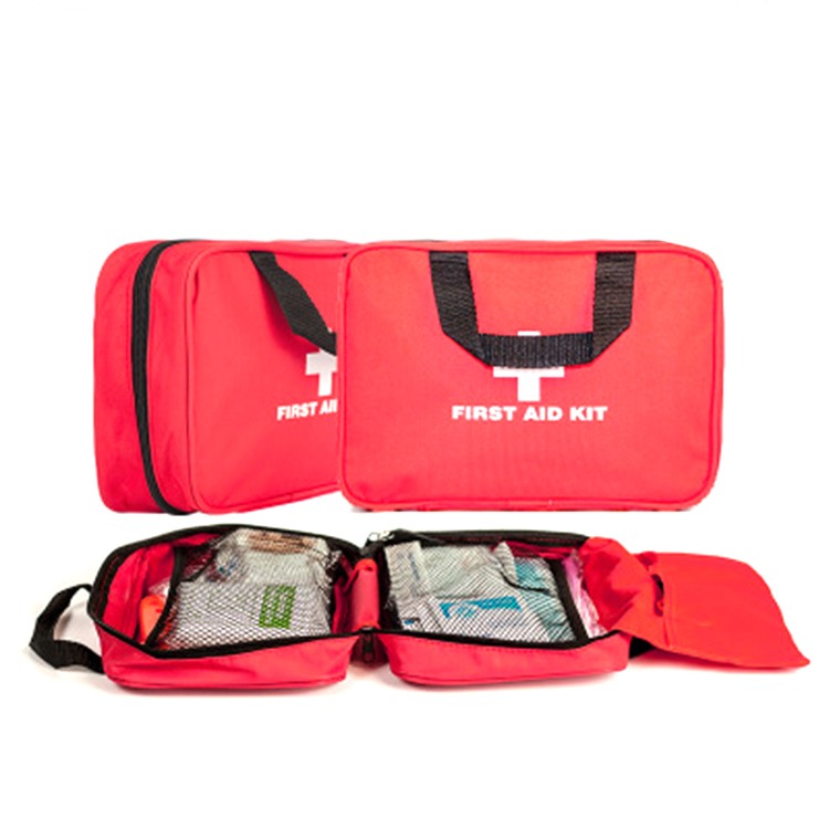 Eco Red Canvas Waterproof Custom First-Aid Kit For Outdoor Emergency Custom First Aid kit