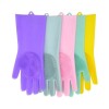 Ecofriendly Cleaning Gloves Silicone Dish Washing Gloves with Wash Scrubber