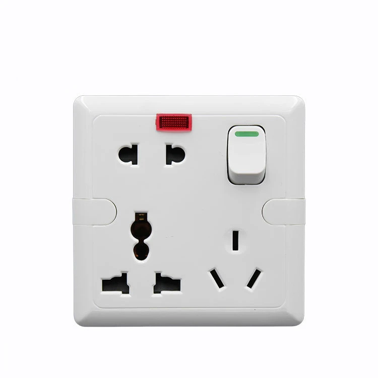 Electric wall multi pakistan sockets switch 6 pin multi bangladesh socket