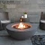 Import ELEMENTI Lunar large concrete furniture patio outdoor heater gas fire bowl from China